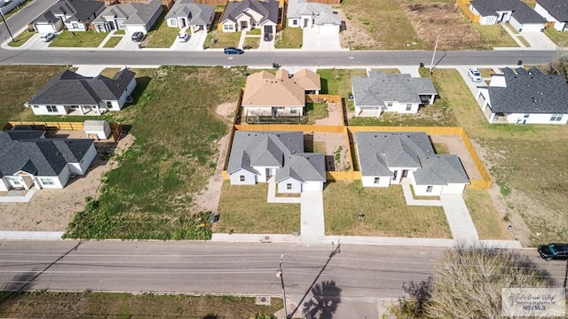 drone / aerial view with a residential view