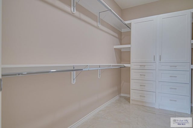 view of walk in closet