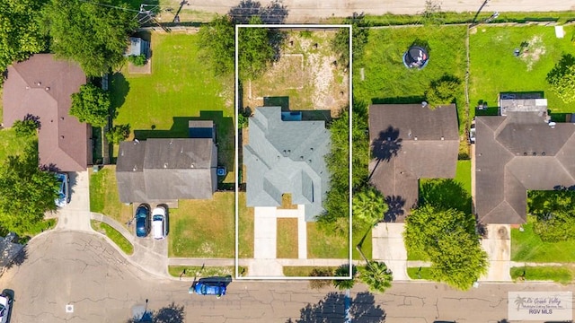 2318 W Arbor St, Harlingen, TX 78552 - aerial perspective of suburban area with property boundaries highlighted