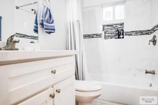 2318 W Arbor St, Harlingen, TX 78552 - full bathroom with vanity and shower / tub combo with curtain