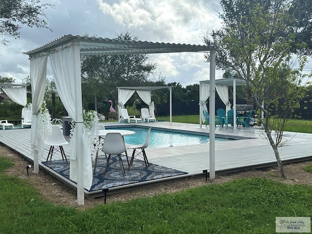 pool featuring a pergola