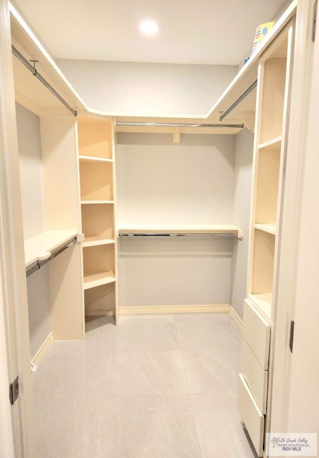 view of walk in closet