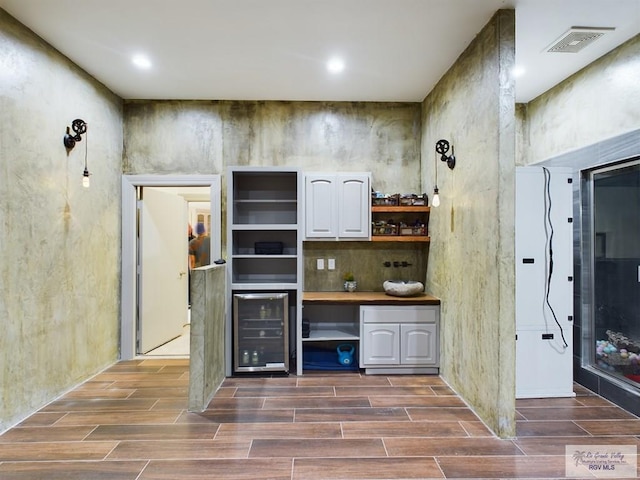 interior space featuring wine cooler