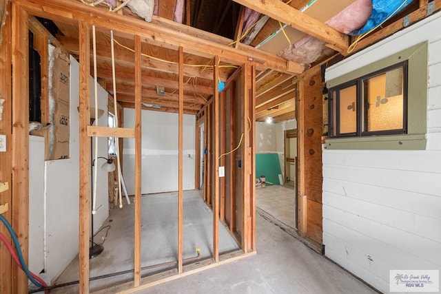 miscellaneous room with concrete floors