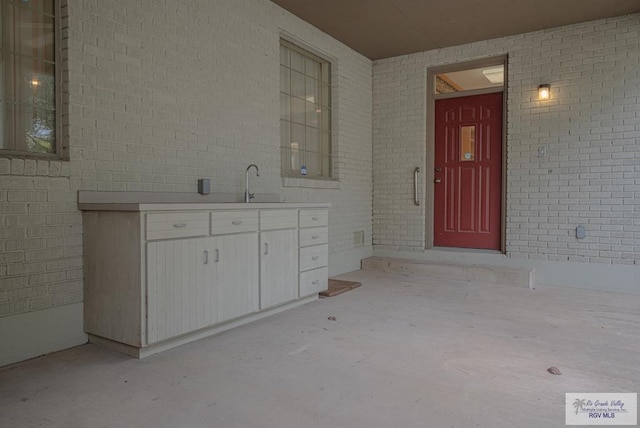 entrance to property featuring sink