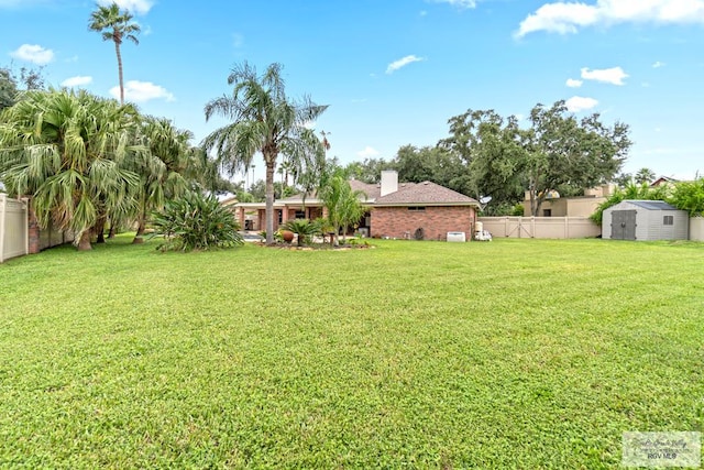 24382 Preston Trl, Harlingen, TX 78552 - fenced backyard with a shed