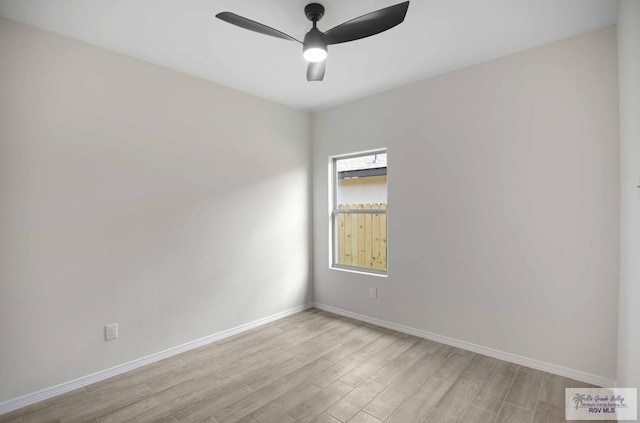 1838 Miley Ln, Harlingen, TX 78550 - unfurnished room featuring light wood-style flooring and a ceiling fan