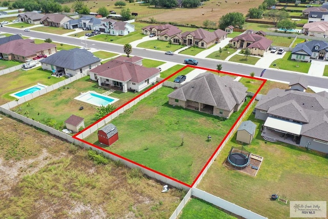 birds eye view of property