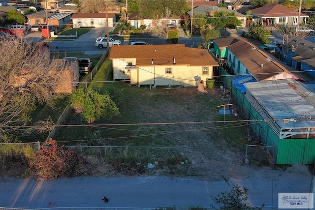 aerial view featuring a residential view