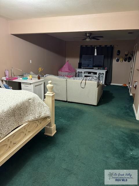 624 Waterside Dr, Brownsville, TX 78521 - bedroom with dark colored carpet