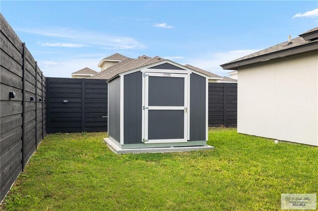 view of shed