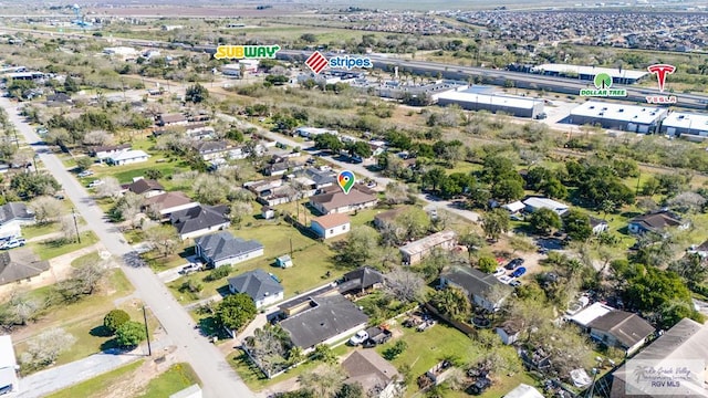 aerial view featuring a residential view