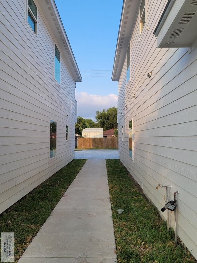 view of home's exterior with a patio