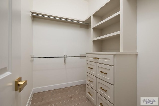 view of walk in closet