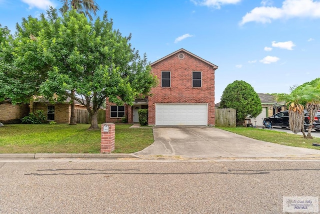 3017 Paradise Ave, Harlingen, TX 78552 - traditional-style home with brick siding, a garage, and concrete driveway