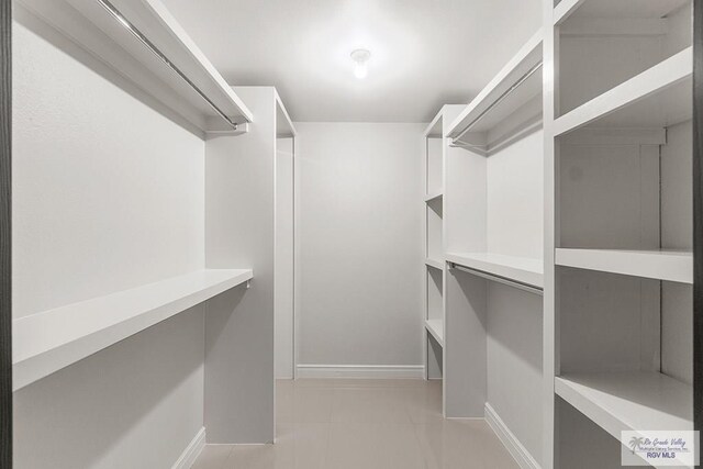 view of walk in closet