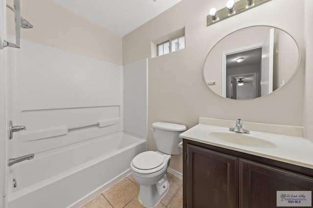 2344 Munich St, Brownsville, TX 78520 - bathroom featuring vanity, tile patterned flooring, and shower / tub combination