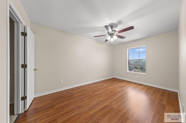 2344 Munich St, Brownsville, TX 78520 - unfurnished room featuring ceiling fan and wood finished floors