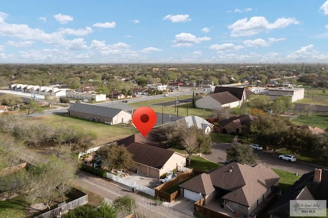 bird's eye view with a residential view