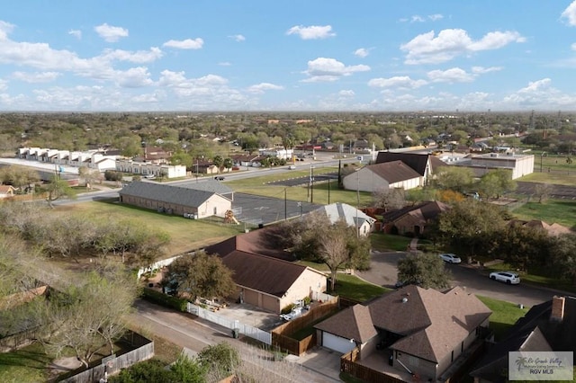 drone / aerial view with a residential view