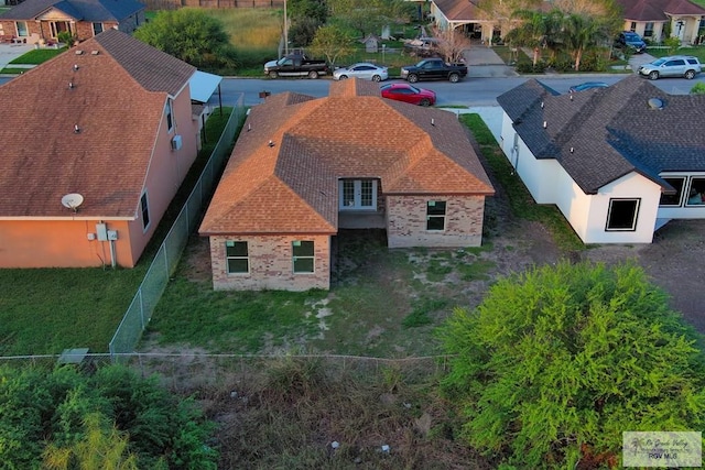 bird's eye view featuring a residential view