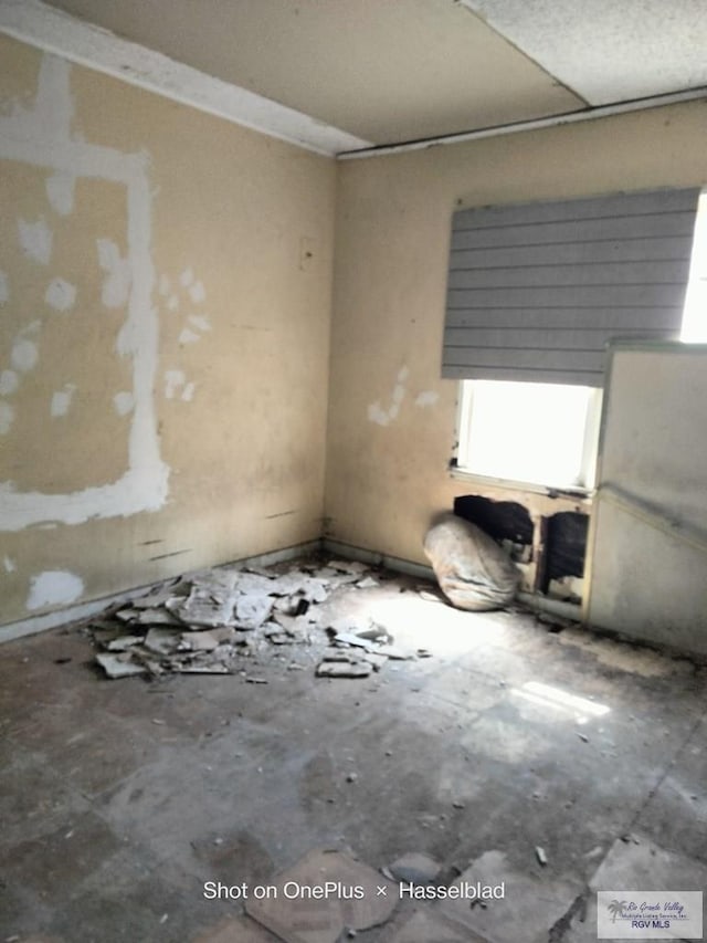view of spare room