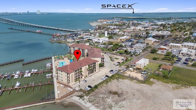 301 Houston Ave Unit 3402, Port Isabel, TX 78578 - bird's eye view of a large body of water and a notable bridge
