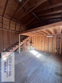 view of unfinished attic