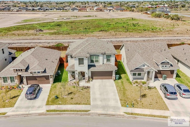 drone / aerial view with a residential view