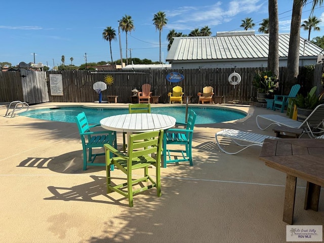 view of pool with a patio area