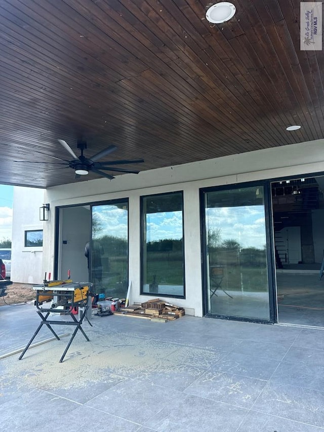 view of patio / terrace with ceiling fan