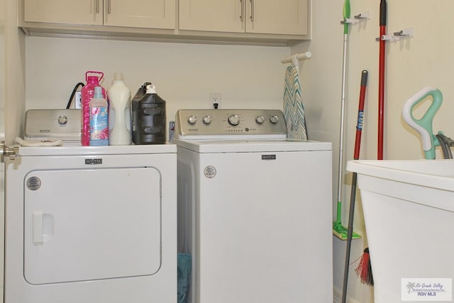 3512 Westcreek Dr, Brownsville, TX 78526 - laundry area with washer and dryer and cabinet space