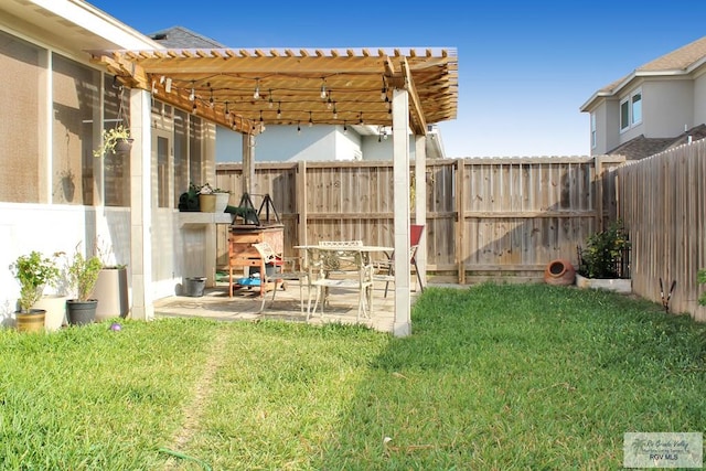 3512 Westcreek Dr, Brownsville, TX 78526 - view of yard featuring a pergola and a patio