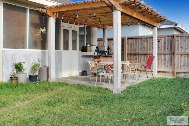 3512 Westcreek Dr, Brownsville, TX 78526 - view of patio with a pergola