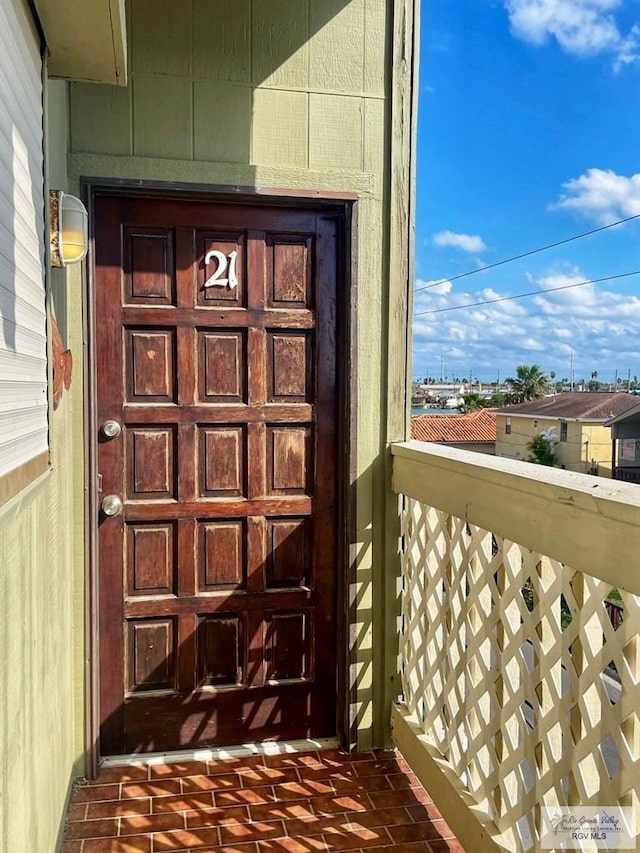 view of doorway to property