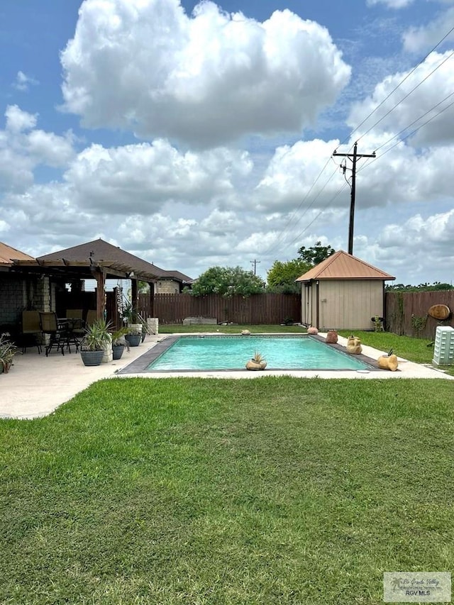 view of pool with a gazebo and a patio area