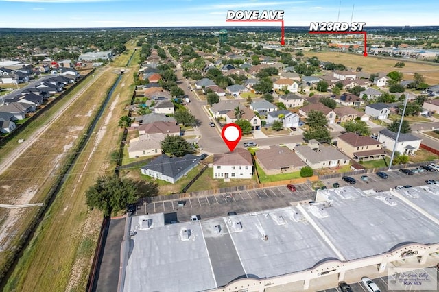 aerial view featuring a residential view