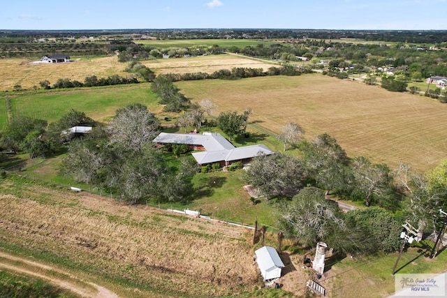 drone / aerial view featuring a rural view