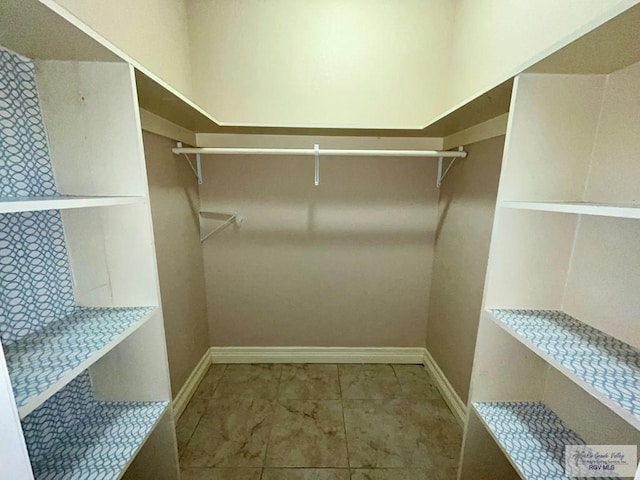 view of walk in closet