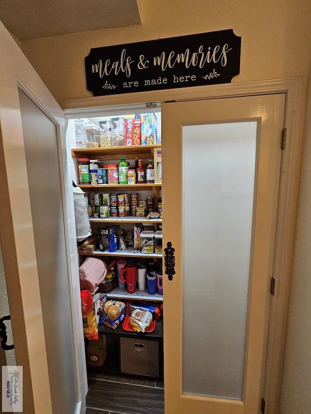 view of pantry