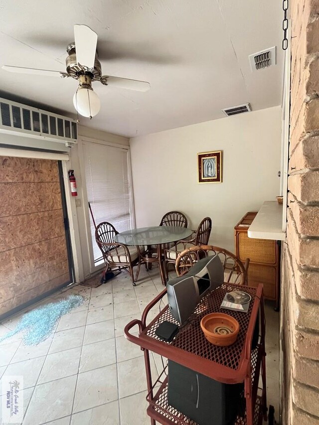 35 Alvarado Ave, Rancho Viejo, TX 78575 - dining room featuring ceiling fan and tile patterned flooring