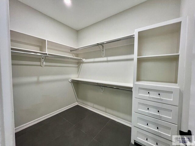 406 Valle Alto Dr, Los Fresnos, TX 78566 - spacious closet featuring dark tile patterned flooring