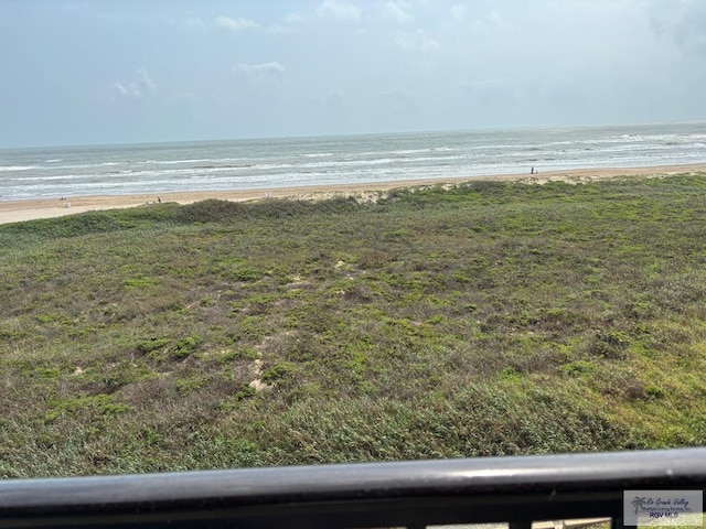 property view of water featuring a view of the beach