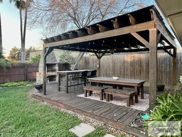 view of wooden terrace