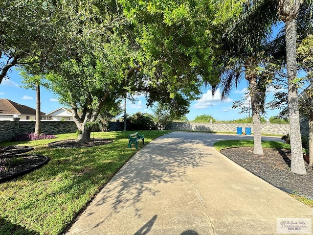 exterior space with a front yard