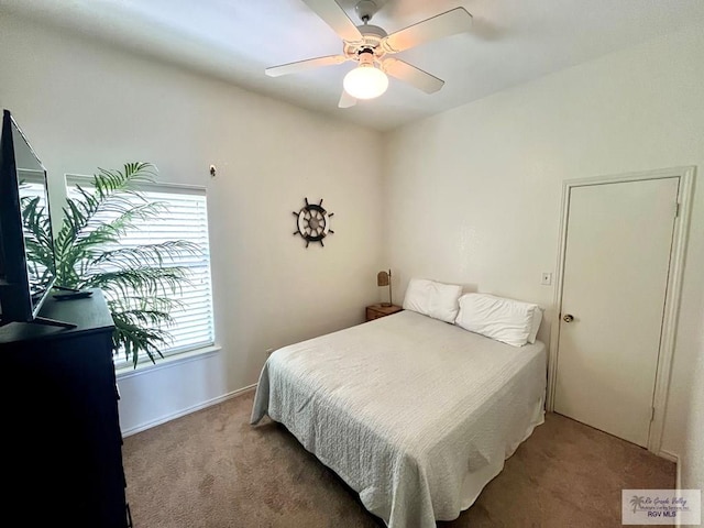 77 Santa Isabel Blvd Unit K 6, Laguna Vista, TX 78578 - carpeted bedroom featuring a ceiling fan