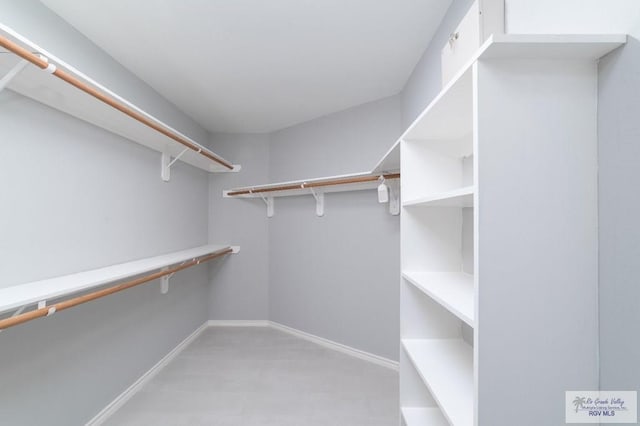 view of walk in closet