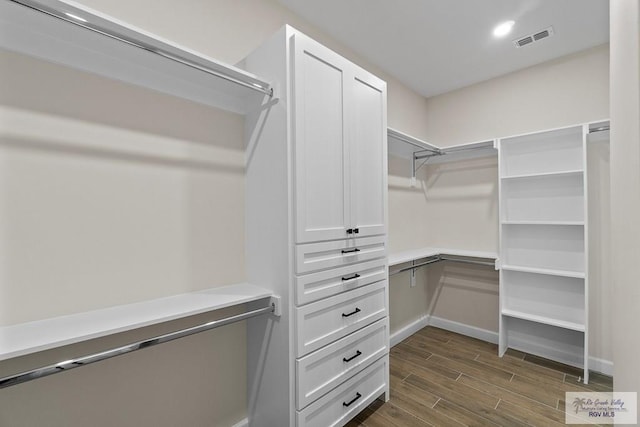 view of walk in closet