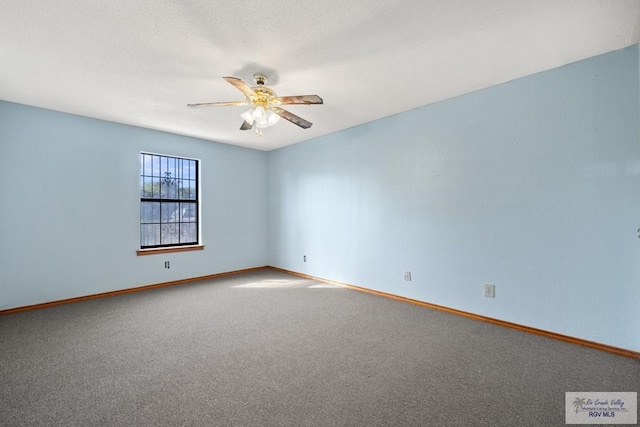 3401 Del Mar Dr, Mission, TX 78574 - unfurnished room with carpet, baseboards, and ceiling fan