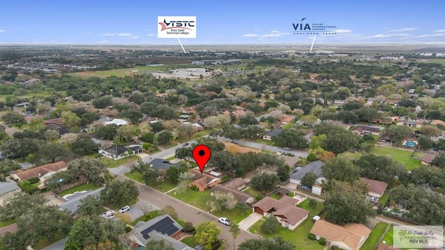 1722 High St, Harlingen, TX 78550 - birds eye view of property with a residential view
